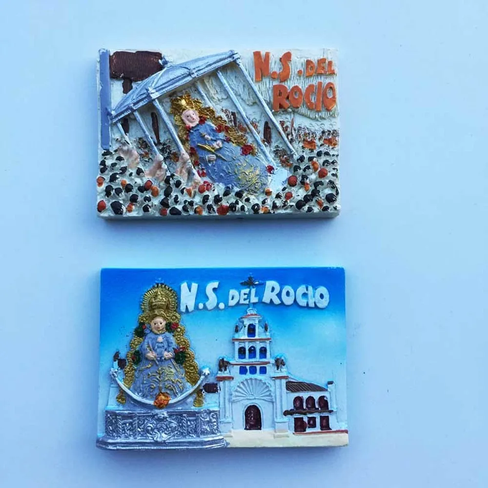 

BABELEMI BABELEM High-quality Handmade Spain Virgen del Rocio 3D Fridge Magnets Travel Souvenirs Refrigerator Magnetic Stickers