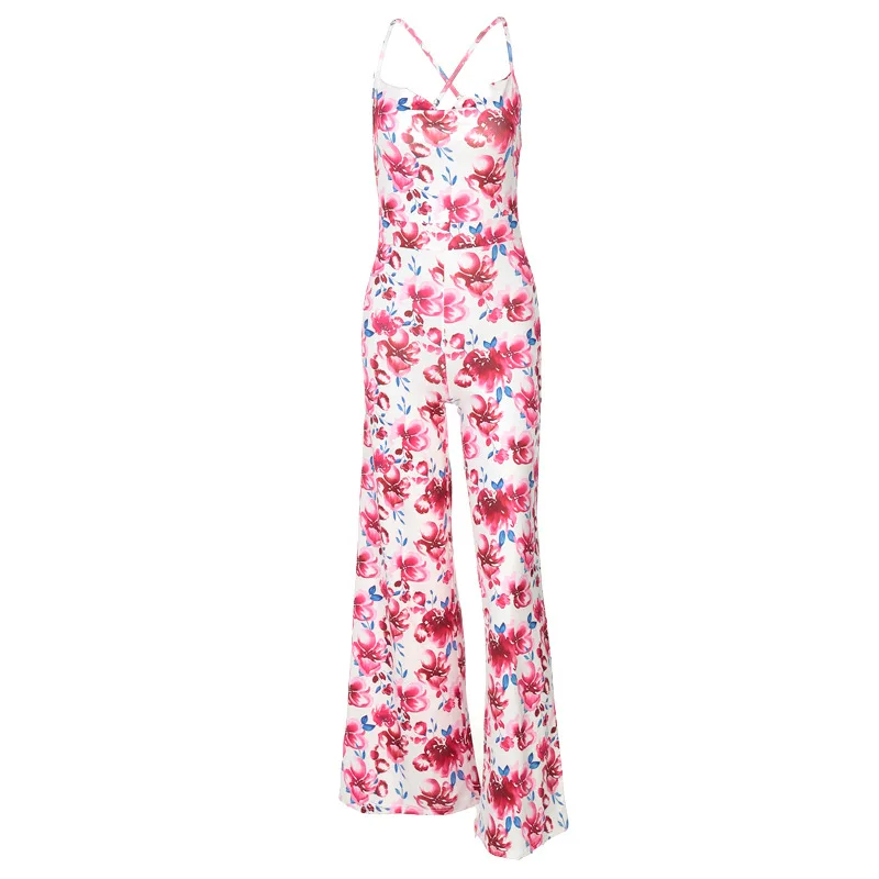 

Women's Clothing 2021 New Autumn Fashion Casual Printing Strap Loose Jumpsuit