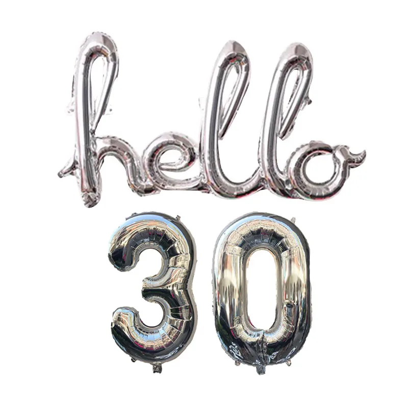 Золотистые серебристые фольгированные шары с цифрами 16 дюймов на день рождения 18