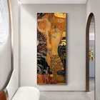 Картины на холсте от известного Густава Климта, классические принты и плакаты, абстрактные настенные картины для гостиной, домашний декор без рамы