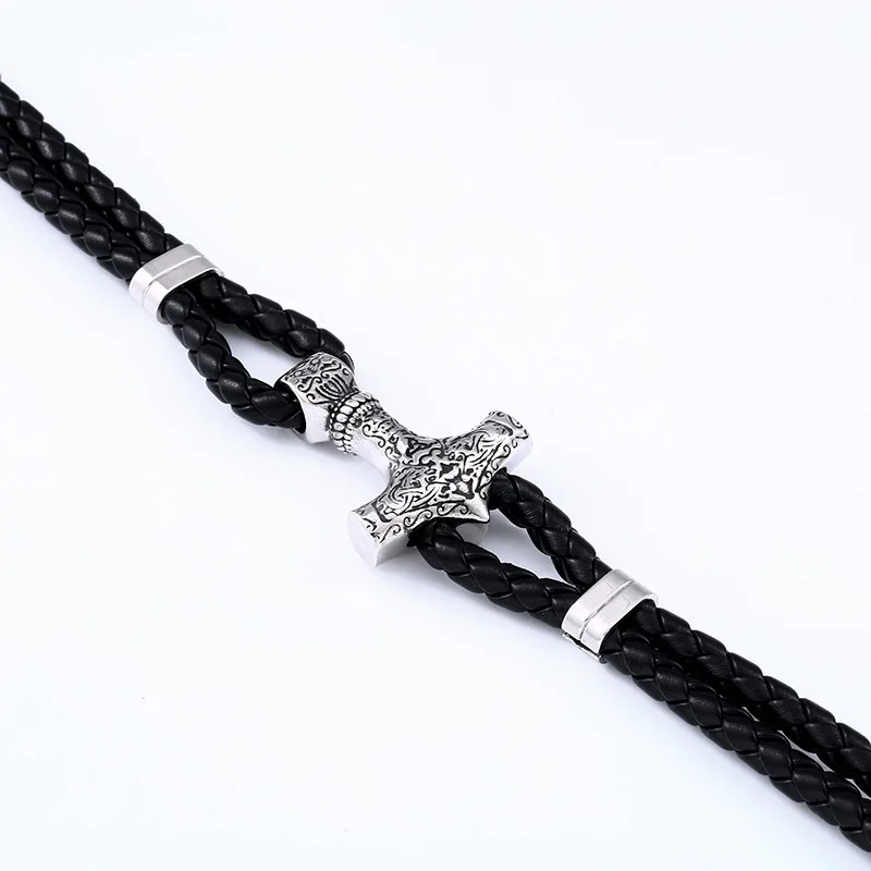 Байер 316L нержавеющая сталь норвежский викинг Тора молот Мьёльнир браслет viking в