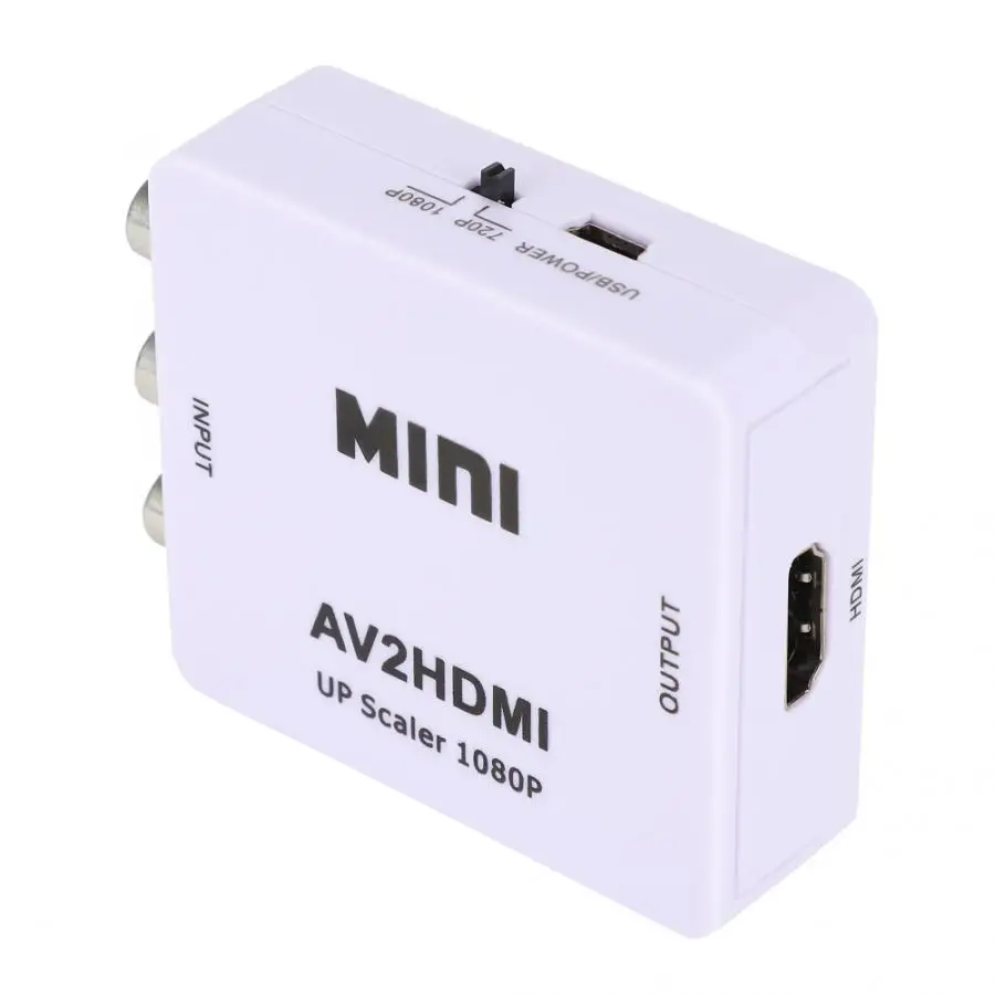 1080P USB питание AV в HDMI HD видео конвертер для телеприставки DVD/VCD игровых консолей