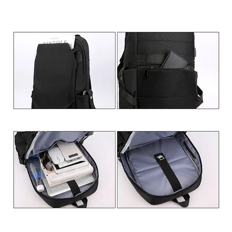 

15.6 inch Laptop Backpack Student backpack men's casual Korean large-capacity travel bag usb charging anti-theft laptop backpack