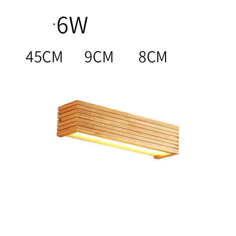 Современная Деревянная светодиодная настенная лампа в скандинавском стиле