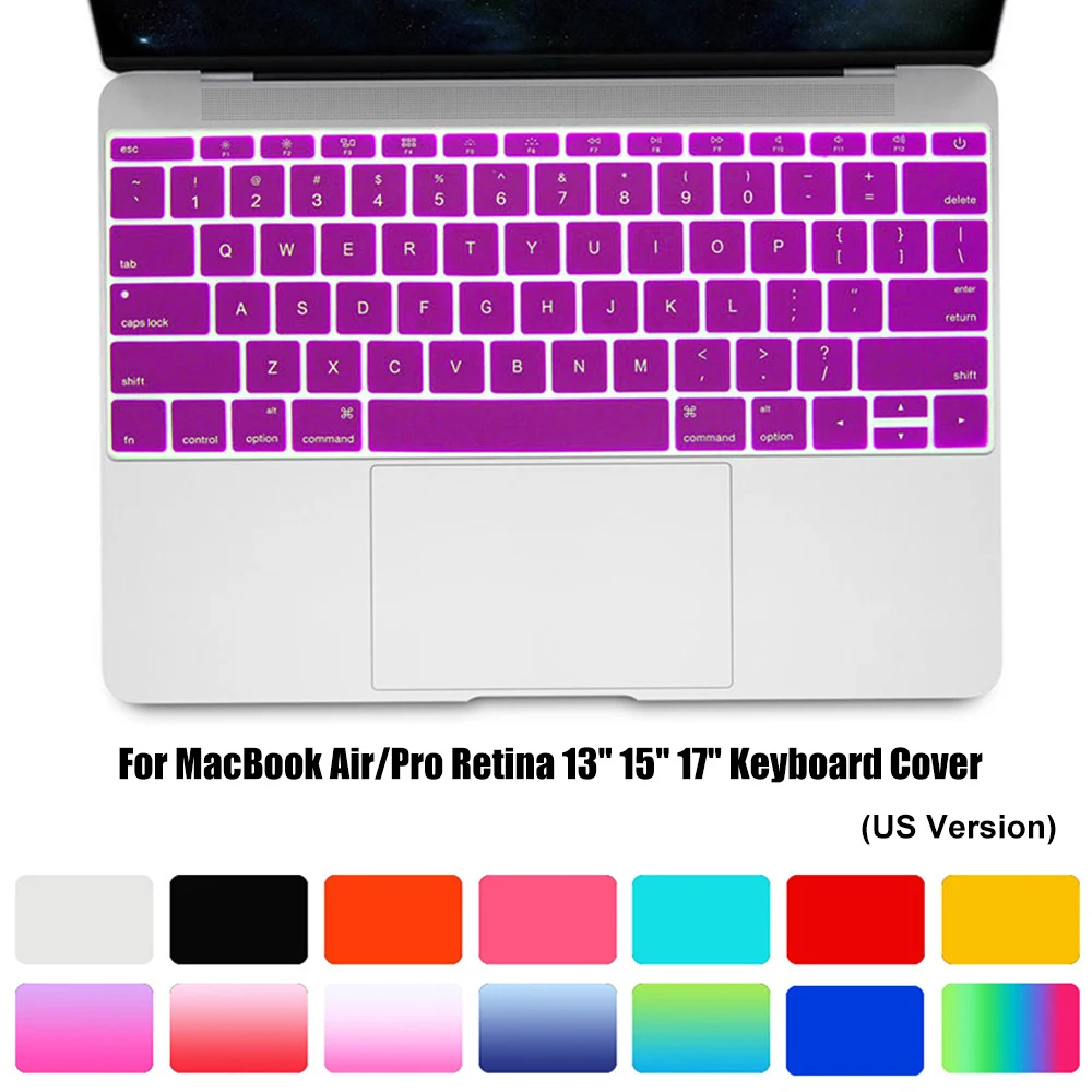 Силиконовый чехол для клавиатуры Apple MacBook Air Pro Retina 13 &quot15&quot 17 &quotпротектор