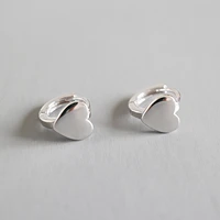 love heart earrings s925 silver color earrings personality wild temperament female student women silver color jewelry