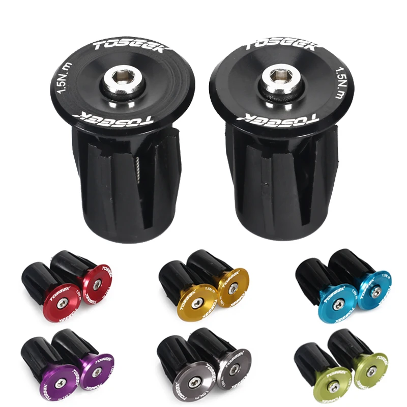 

1Pair Road Mountain Bike Handlebar Cap MTB Bicycle Handle Bar Cap End Plugs Inflated Aluminum Alloy Bar End Cap