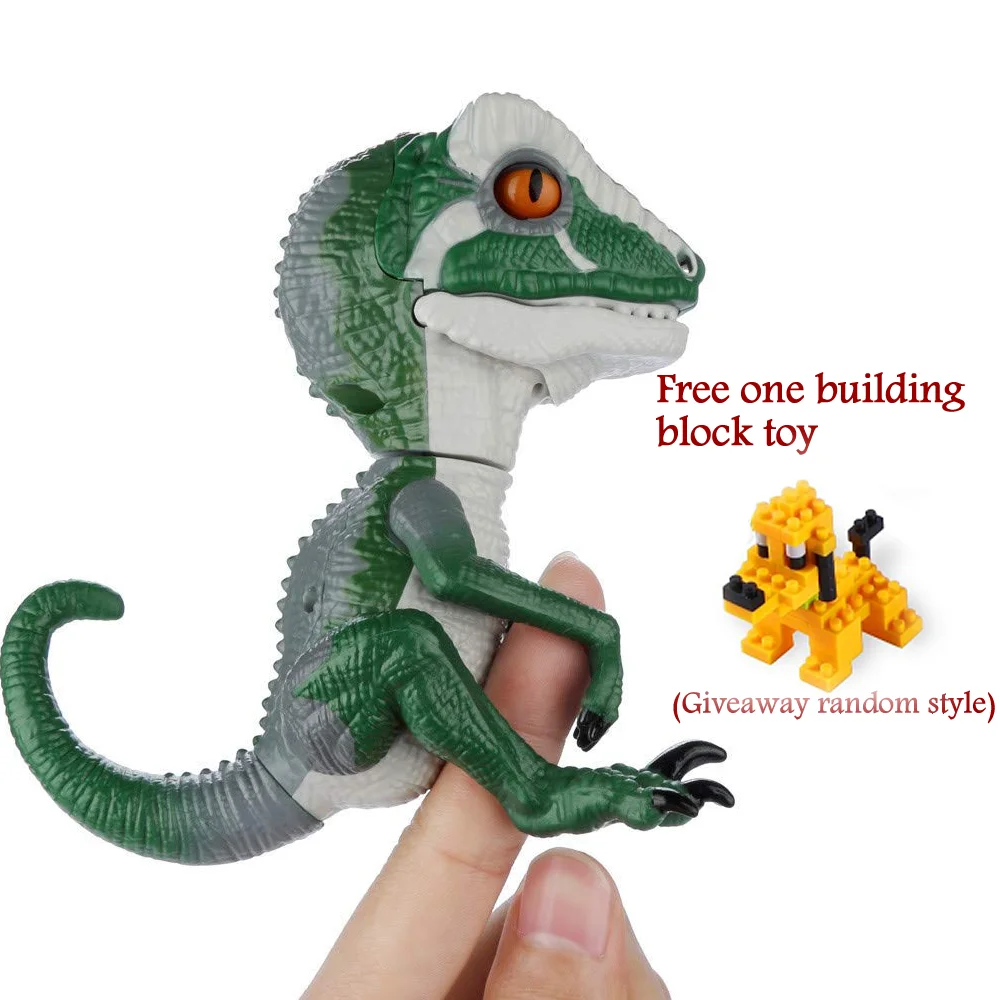 Электронный динозавр на палец искусственная кожа домашний Raptor Брюс Пальчиковый