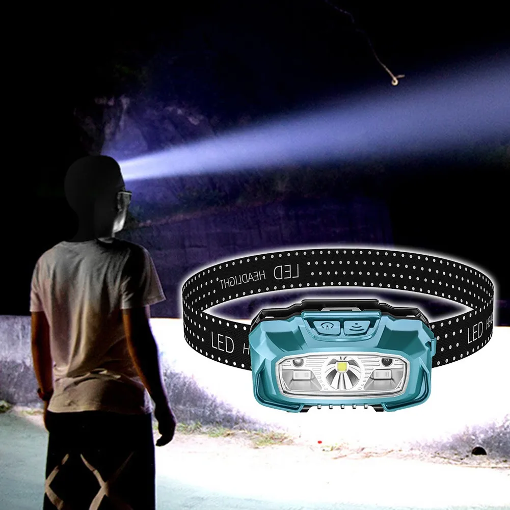 

Lightweight Induction Head Torch 6 Modes USB Rechargeable XPG Headlamp Outdoor Camping Fishing Waterproof Headlight