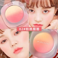 peach gradient blush sic silky easy to color waterproof anti sweat powder fine enhance the color