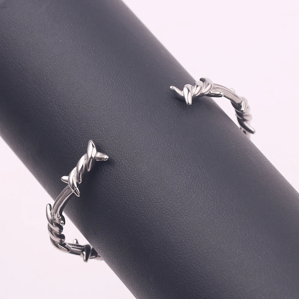 Мужской Открытый браслет манжета колючие украшения из титановой стали|Цепочки и