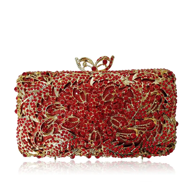 

XIYUAN Elegant Women Small Diamond Evening Bags Crystal Clutch Purses Wedding Rhinestone Handbags Bridal Bags For Party Gift Bag