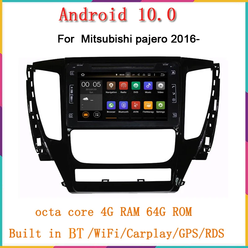 8 дюймов android 9 0 Автомобильный gps плеер для MITSUBISHI PAJERO sport 2016 2017 с 4G + 64G Восьмиядерный