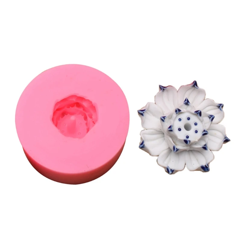 

Buddhism Incense Sticks Holder Resin Molds 3D Lotus Incense Ashes Catcher Molds