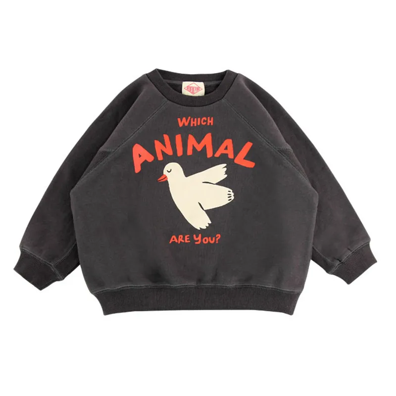 Sweatshirt Коллекция года, Bebe de Pi*, осенняя одежда в Корейском стиле для маленьких мальчиков и девочек футболка с длинными рукавами для малышей милые топы с надписями, детские футболки - Цвет: Sweatshirt