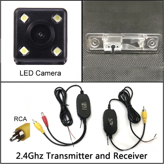 wireless n 4 LED Для Chevrolet Lacetti Optra Estate Nubira 2002-2013 HD CCD автомобиля заднего вида парковочная камера заднего вида ночного видения - Название цвета: wireless n 4 LED