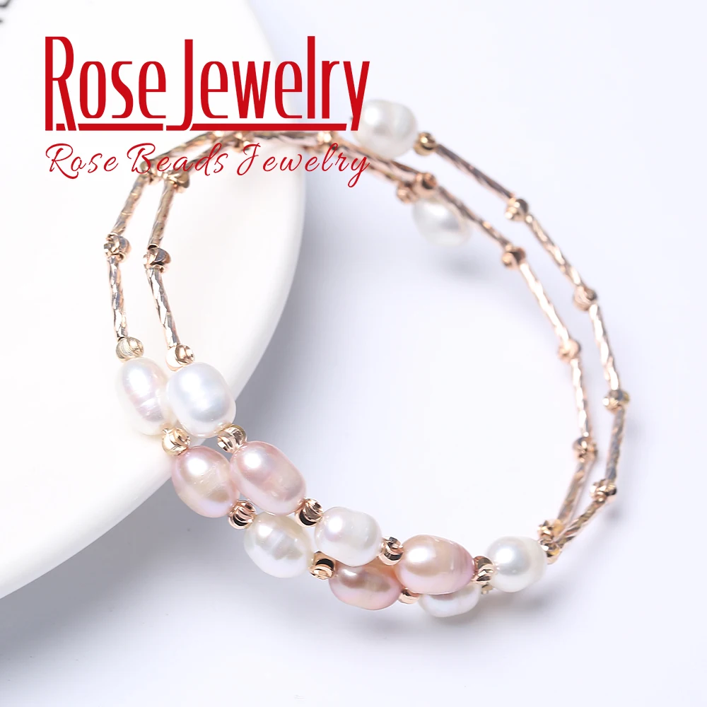 Браслеты из натурального жемчуга 6-7 мм | Украшения и аксессуары