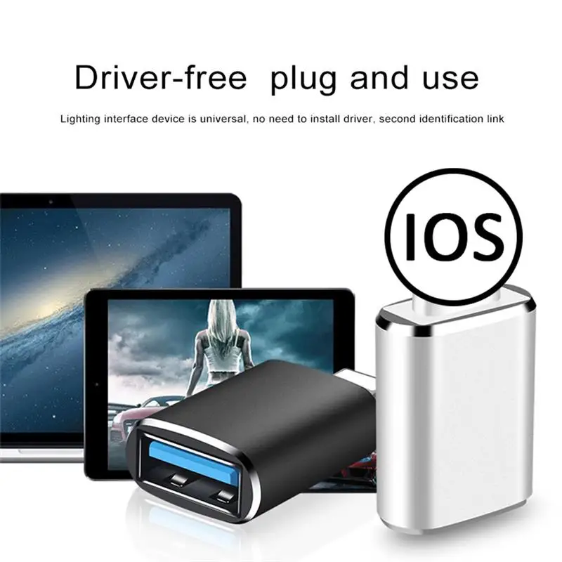 

OTG adapter is suitable for Apple mobile phone USB 3.0 U disk adapter mouse converter plug and play efficient transmission