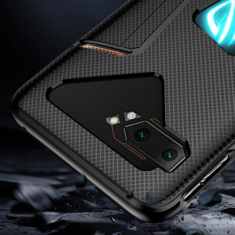 Case for ASUS Rog Phone 2 All Inclusive Soft Shockproof Cross Design Heat Dissipation Cover bag shell |