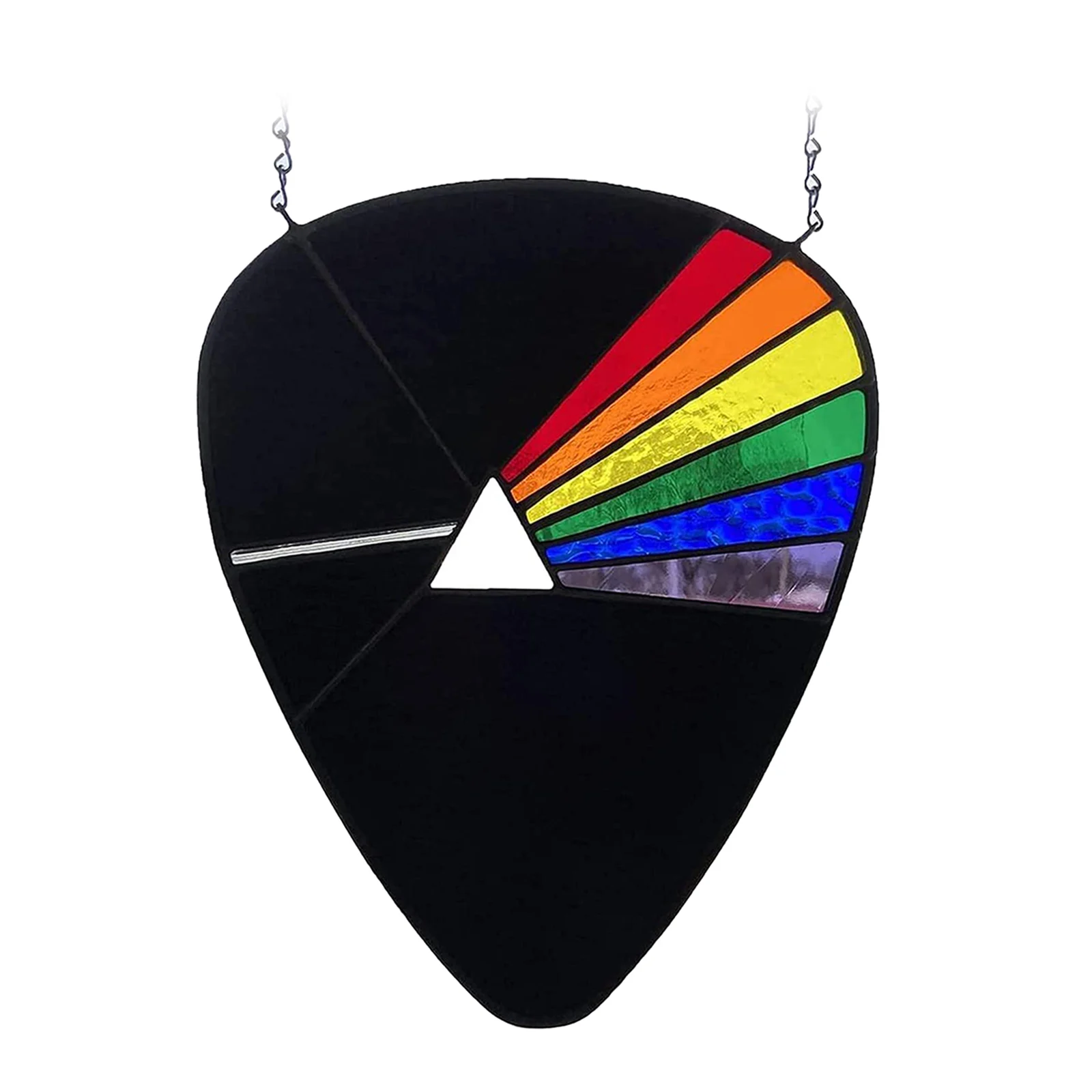 

Handmade Prism Rainbow Hanging Decoration Splitting Stained Glass Dark Side Hanging for Home Decoration Living Room Front Door