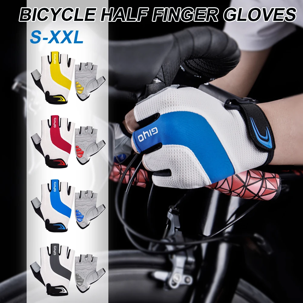 

Bicycle Gloves Half Finger Outdoor Sports Gloves For Men Women Gel Pad Breathable MTB Road Racing Riding Cycling Gloves