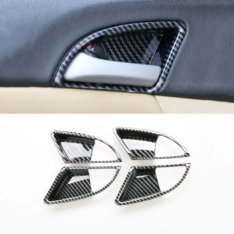 

FOR Honda Accord 8th 2008 2009 2010 2011 2012 ABS carbon fiber Interior door bowl sticker trim 4pcs