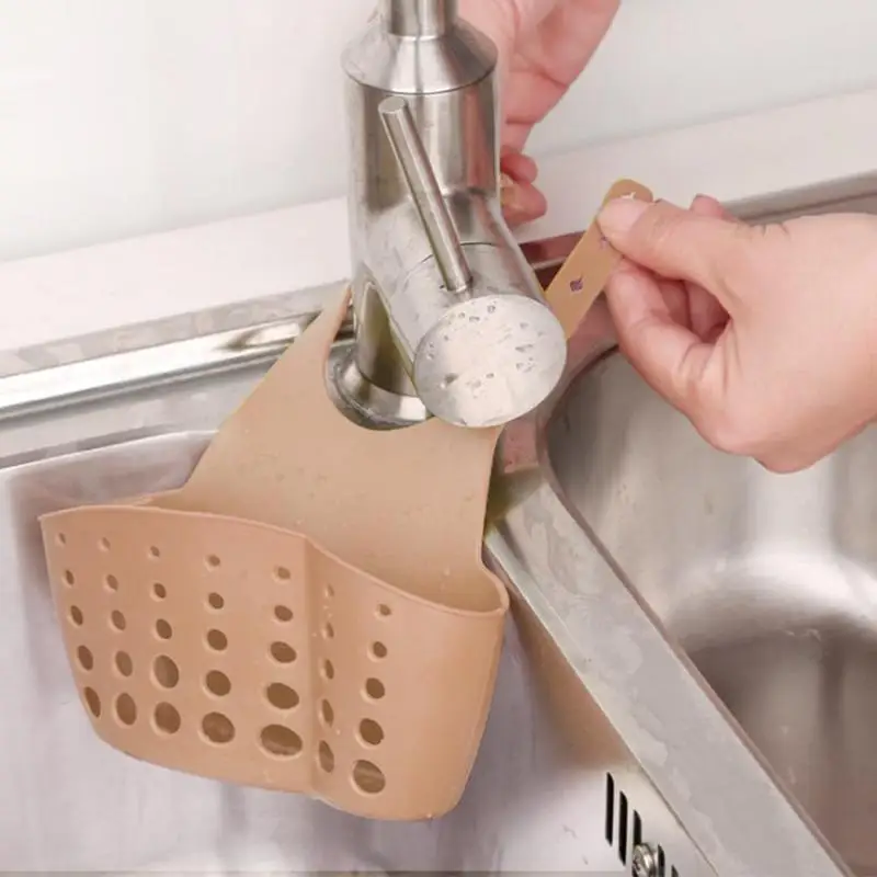 

1Pcs Kitchen Dish Cloth Sponge Storage Bag Sink Holder Portable Soap Home Hanging Drain Bag Basket Bath Storage Tools