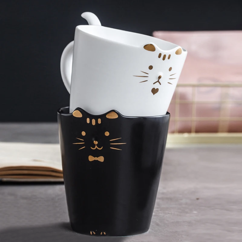 Симпатичная кофейная кружка керамическая Изолированная забавная Термокружка
