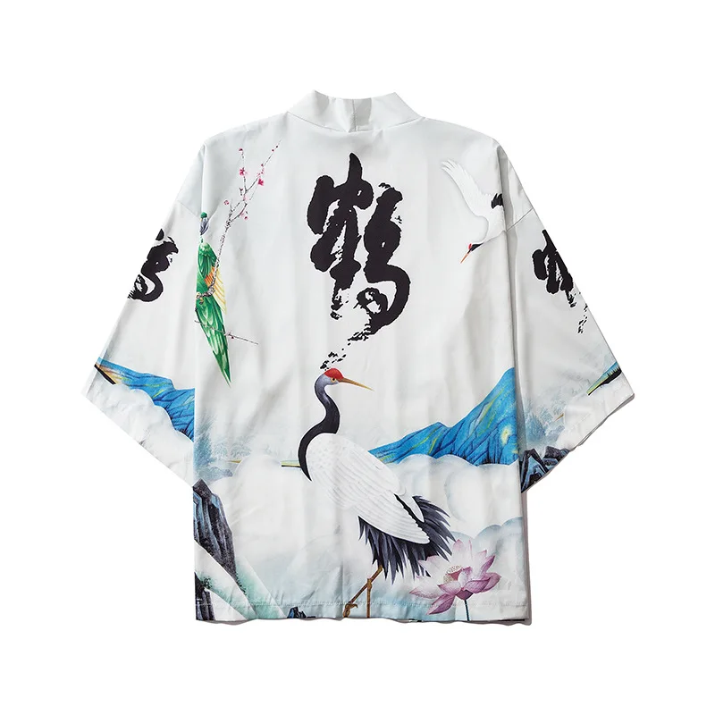 

Japanese Demon Print Women Harajuku Cardigan Kimono Summer Loose Shirt Tops Casual Man Kimonos Coat Yukata Robe