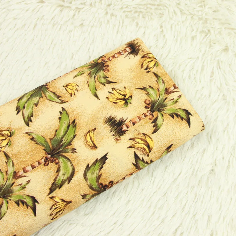 

Pure Cotton Fabric for Dress Coconut banana Cartoon Print Patterns DIY Clothes Handmade Patchwork Sewing Soft Comfortable