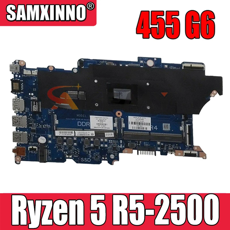 Günstig DA0X9KMB8C0 Mainboard Für HP Probook HP 455 G6 Laptop Motherboard Mit Ryzen 5 R5-2500 CPU DDR4 100% Vollständig Getestet