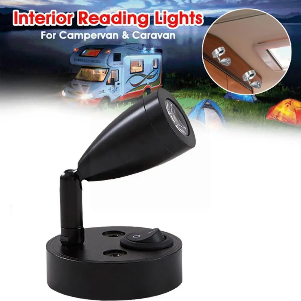 

Caravan Accessories RV Wall Lamp DC12V 3W 6000K Cold Drop Caravan Reading Light White Shipping LED Spot Interior I7P0