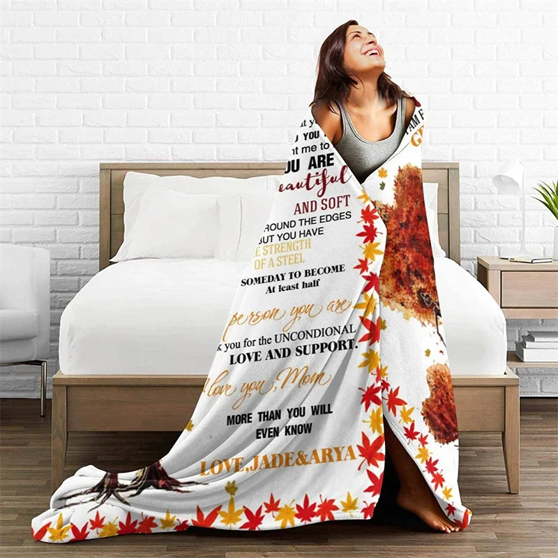 

To My Great Mother Soft Plush Gift Flannel Microfiber Fleece Bedspread Sherpa 3D-Printed Blanket Couch Bedroom Decorative