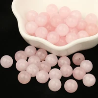 natural stone rose pink quartz crystal round loose beads 15strand 4 6 8 10 12 mm pick size for jewelry making diy bracelet