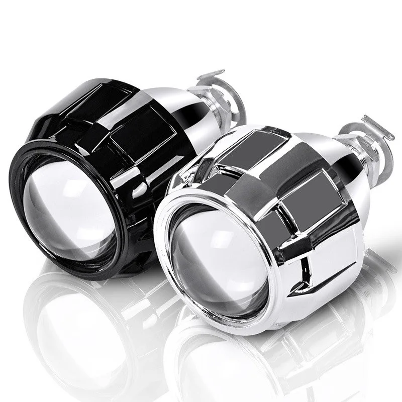 

2Pcs 2.5 Inch Universal Bi Xenon HID Projector Lens Silver Black Shroud H1 Xenon LED Bulb H4 H7 Motorcycle Car Headlight