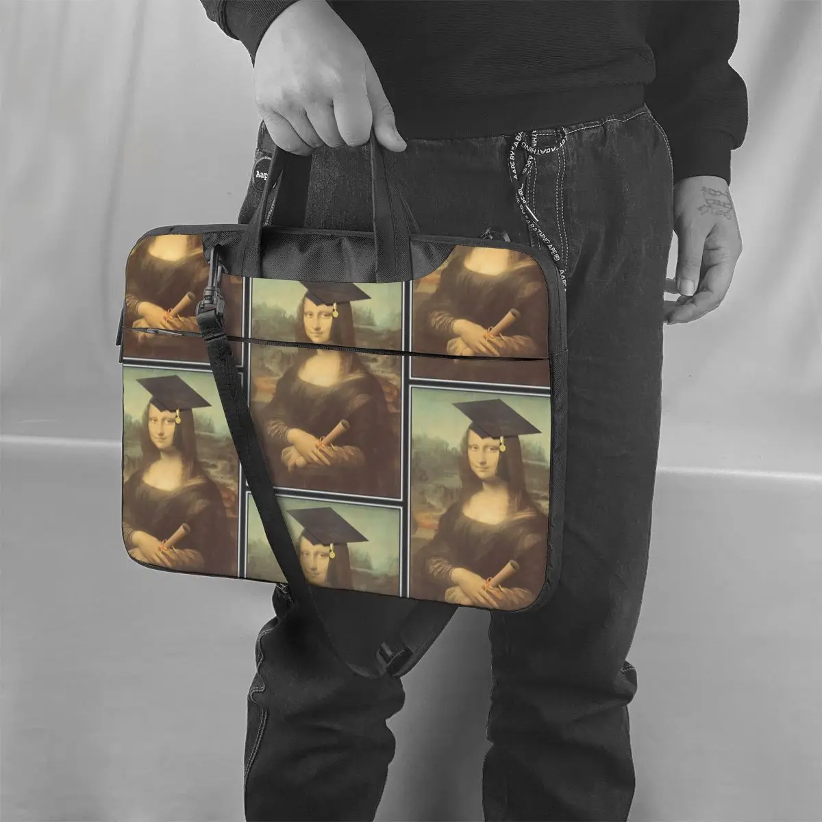 

Leonardo Da Vinci Laptop Bag Case Bicycle With Handle Computer Bag Carry Soft Laptop Pouch