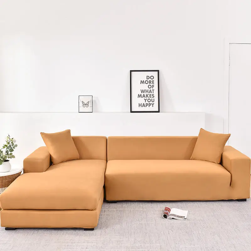 

Stretch Slipcover Sectional Elastic Stretch Sofa Cover for Living Room Couch Cover L Shape Corner Armchair Cover 1/2/3/4 Seater