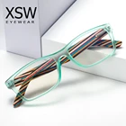 Мультифокальные очки для мужчин и женщин XSW, большие, с прогрессивсветильник оправой и защитой от синего света, очки для чтения в деревянной оправе, L1002