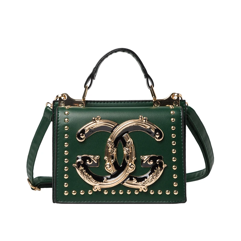 

Internet celebrity 2021 creative fashion personality rivet hand the bill of lading shoulder bags