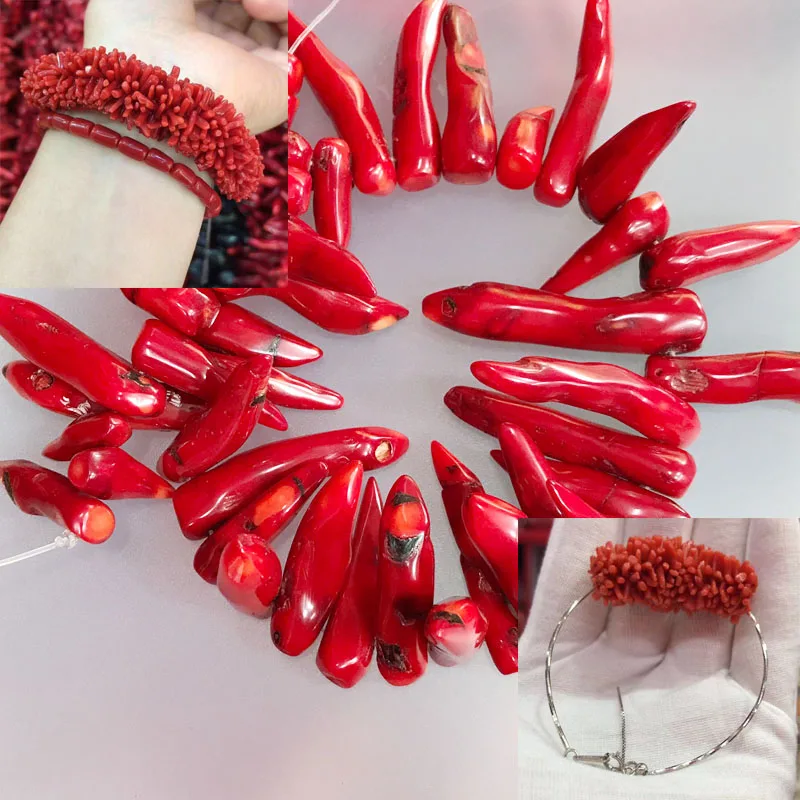 Бусины из натурального камня неправильной формы круглые бусины красного коралла