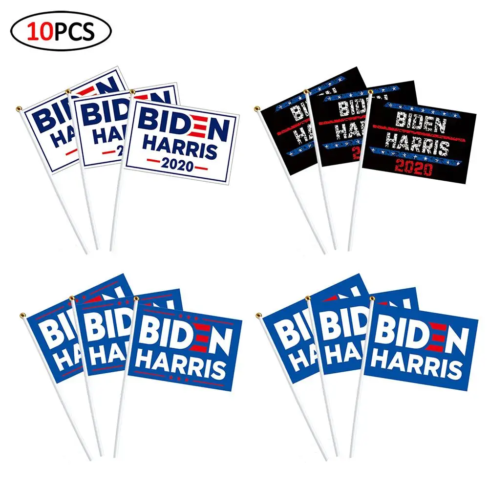 10 шт. биден Харрис квадратный ручной флаг 2020 США президент предвыборной кампании