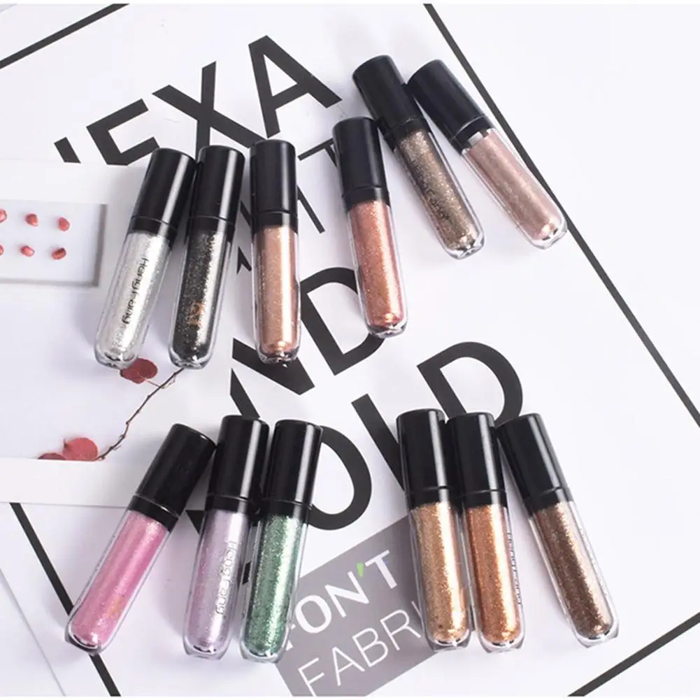 

6 Colors/Set Metal Liquid Eyeshadow Set Waterproof Diamond Glitter Eye Shadow Makeup Tool Soft Colorful Diamond Pearl Eyeliner