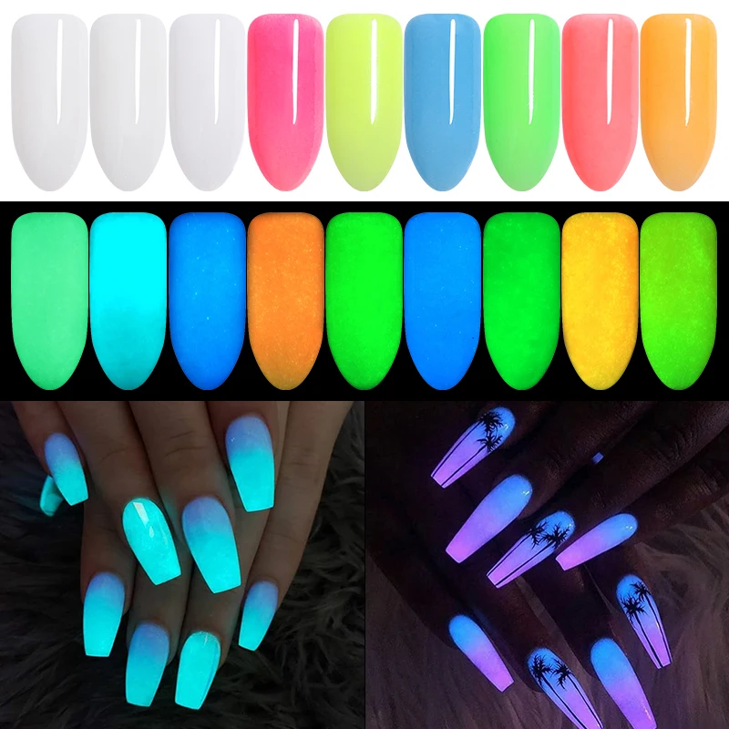 Ультратонкие светящиеся пигментные украшения для ногтей 10 г порошковый