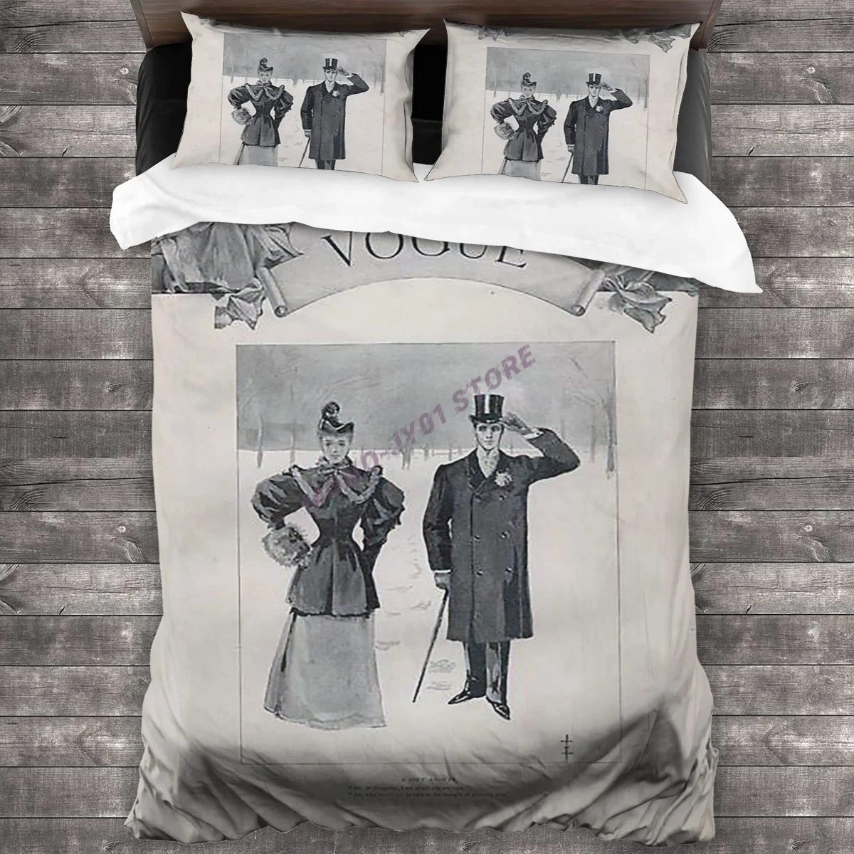 

1892 Vintage Magazine Cover Bedding Set Duvet Cover Pillowcases Comforter Bedding Sets Bedclothes