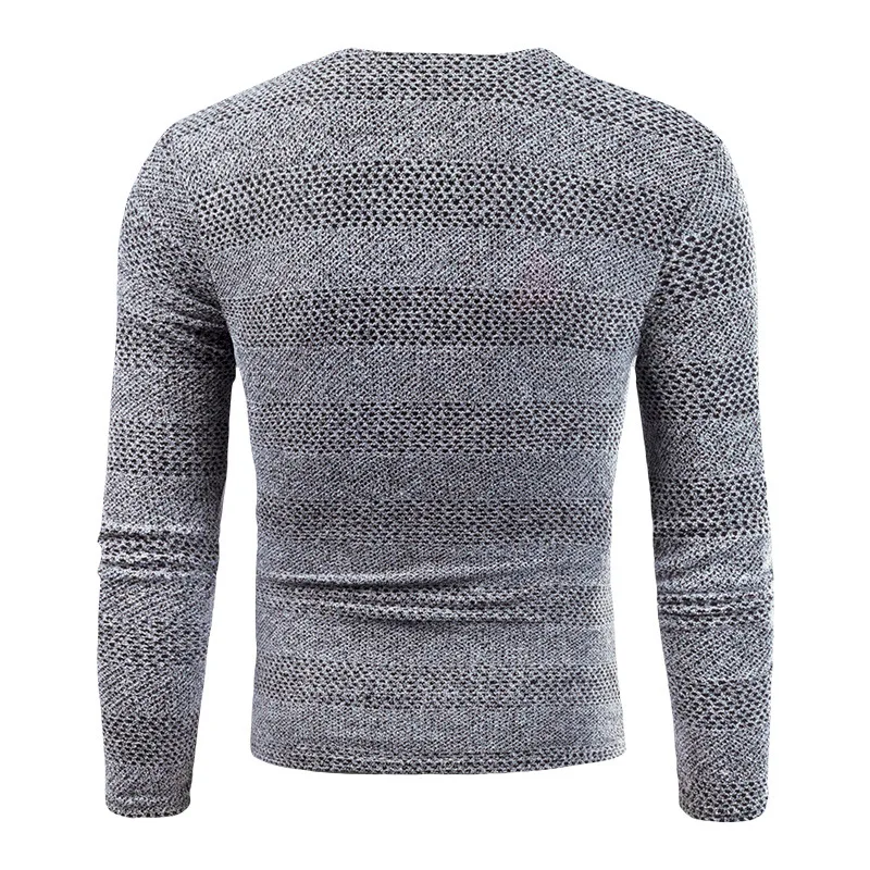 

Sweater Men 2021 Fashion Leisure Ripped Hole Knitted Pullover V-Neck Solid Hip Hop Fashion Loose Sweater Streetwear