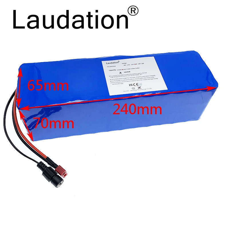 Laudation 48V 8ah литиевая батарея электрического велосипеда 18650 встроенный 15A Bms 13S3P для