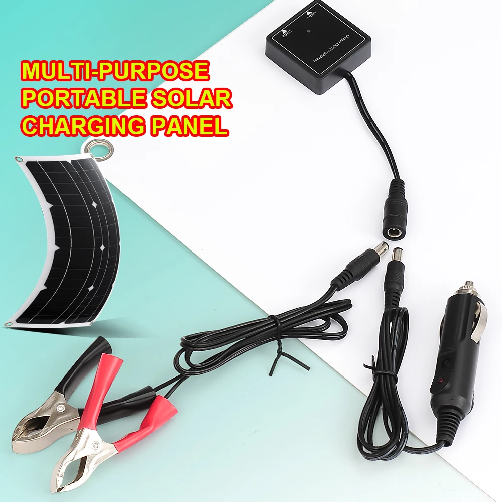 25w multi purpose mobile phone charging solar power generation board portable emergency charging board for vehicles and ships free global shipping