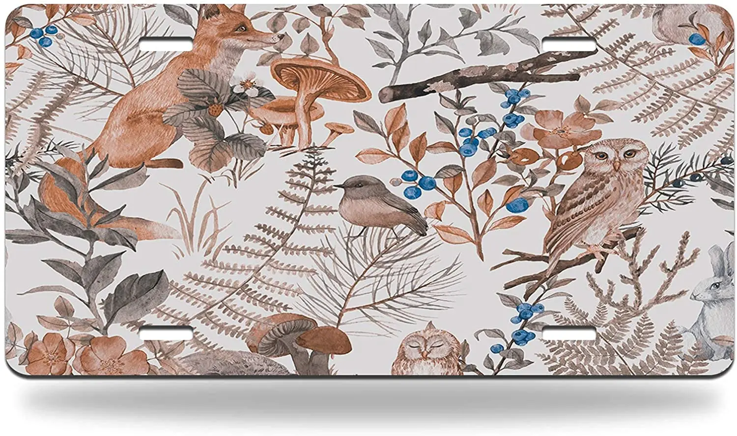 

yunsu Autumn Animals License Plate,car Decor Personalise Tag,Novelty Car Front License Plate Metal Aluminum Car Plate