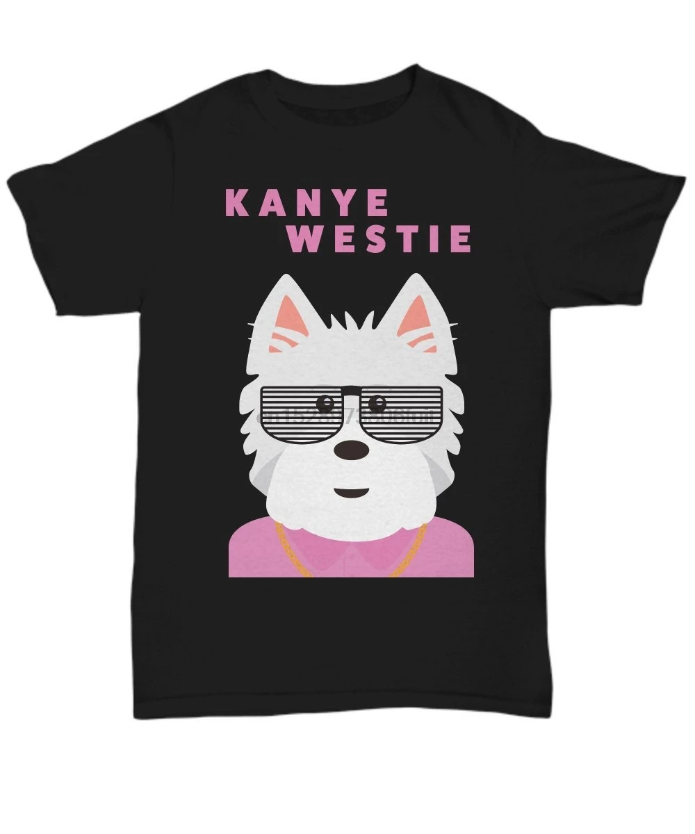 Kanye футболка с терьером-забавная Westie Gifts белый высокогорный терьером Westy-унисекс |