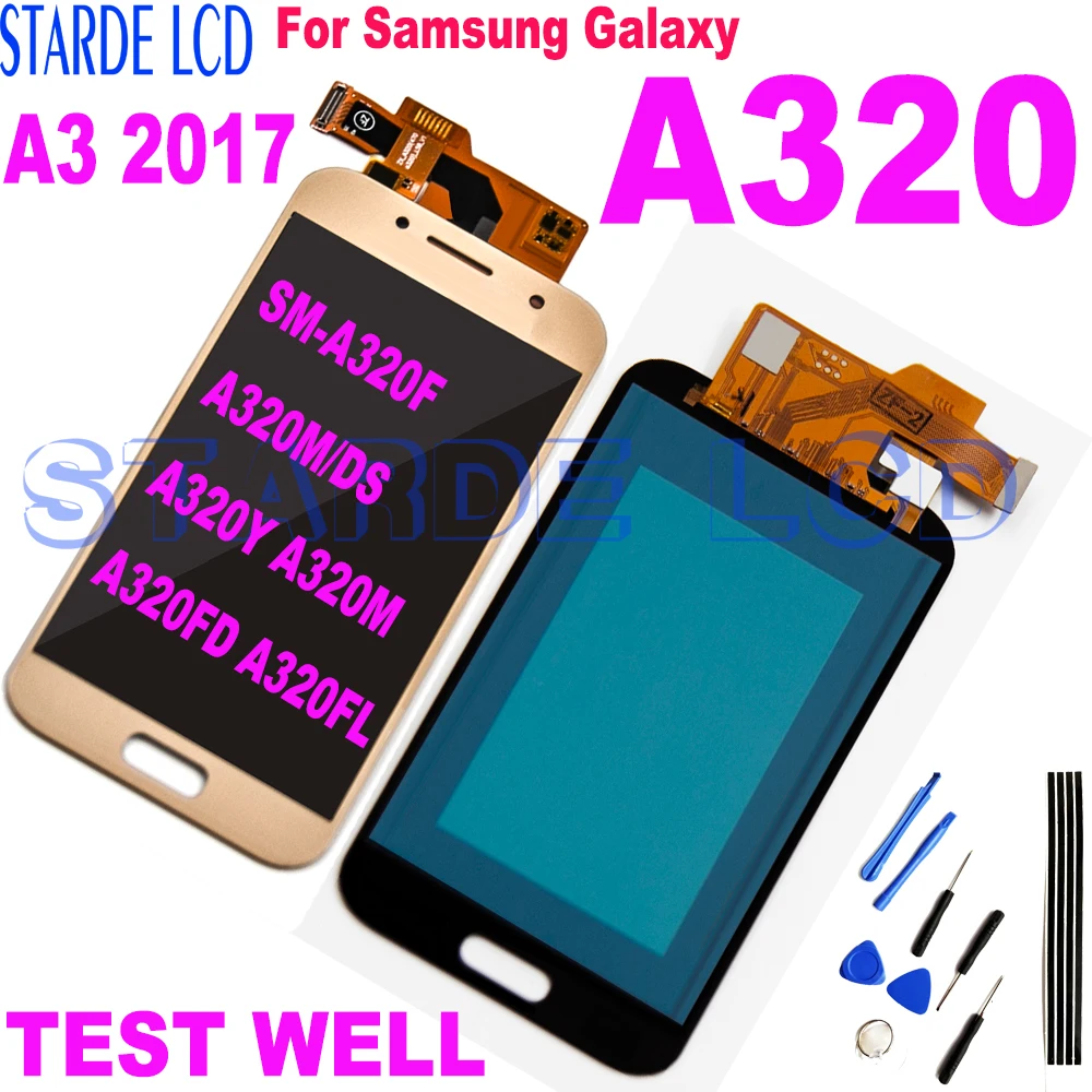 Для Samsung Galaxy A3 2017 дисплей A320 SM A320F A320M/DS A320Y A320M A320FD A320FL ЖК графический планшет с